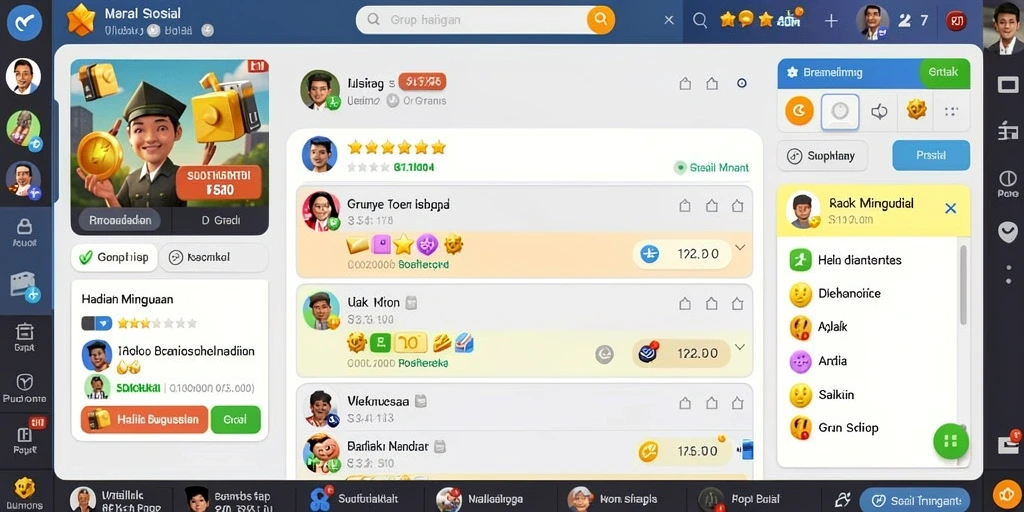 Sistem poin yang menarik untuk meningkatkan level permainan.