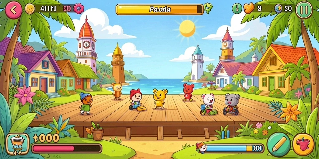 Visual yang menakjubkan dari arena pertempuran.