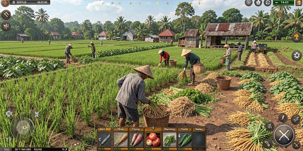 Gambaran karakter yang sedang beraksi dengan efek menarik.