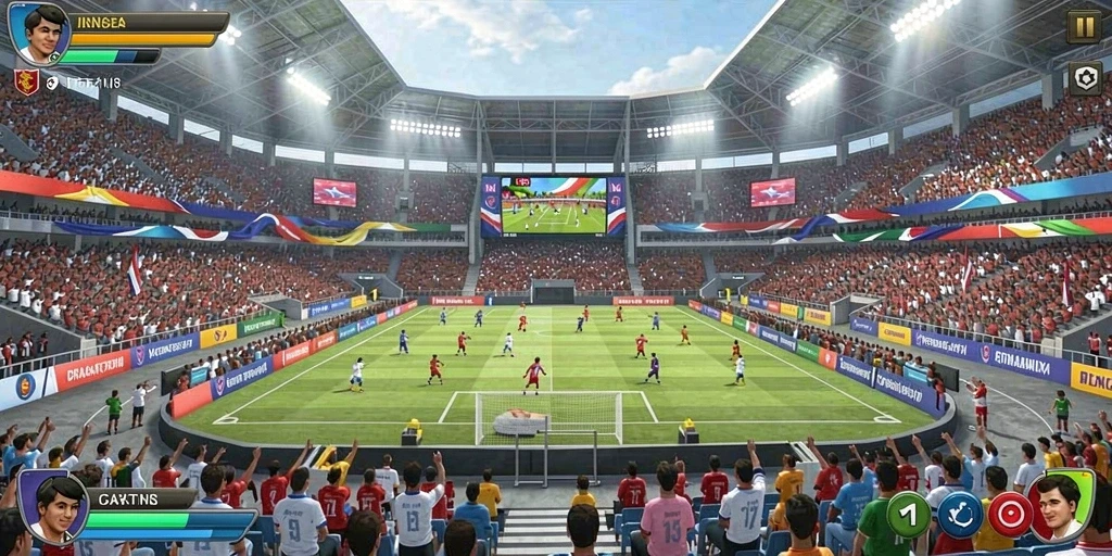 Mode multiplayer yang memungkinkan kita bersaing dengan orang lain secara nyata.